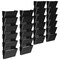 Storex Recycled Wall Files, 6-Pack, Letter, Black (Case of 4 packs)